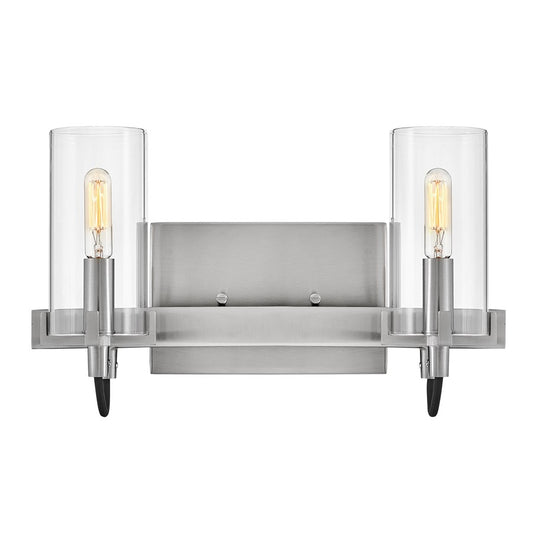 Hinkley Lighting Ryden 2 Light Vanity, Brushed Nickel/Clear - 58062BN