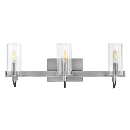 Hinkley Lighting Ryden 3 Light Vanity, Brushed Nickel/Clear - 58063BN
