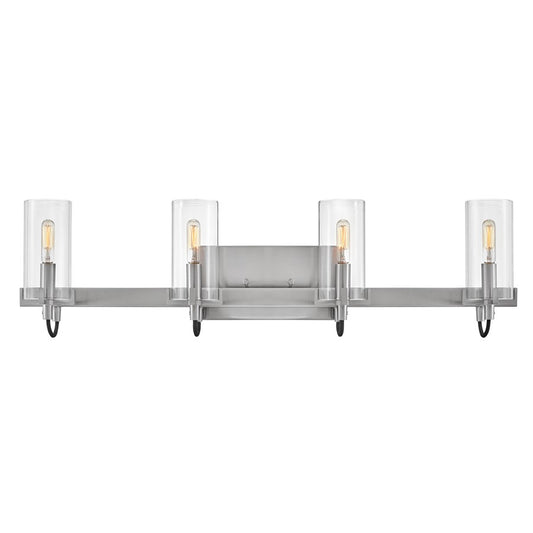 Hinkley Lighting Ryden 4 Light Vanity, Brushed Nickel/Clear - 58064BN