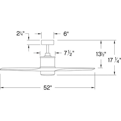 Hinkley Lighting Hover LED Fan, Wall Control