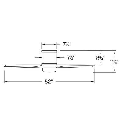 Hinkley Lighting Hover Flush LED Fan, Matte White