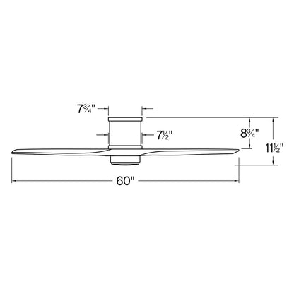 Hinkley Lighting Hover Flush LED Fan, Matte White
