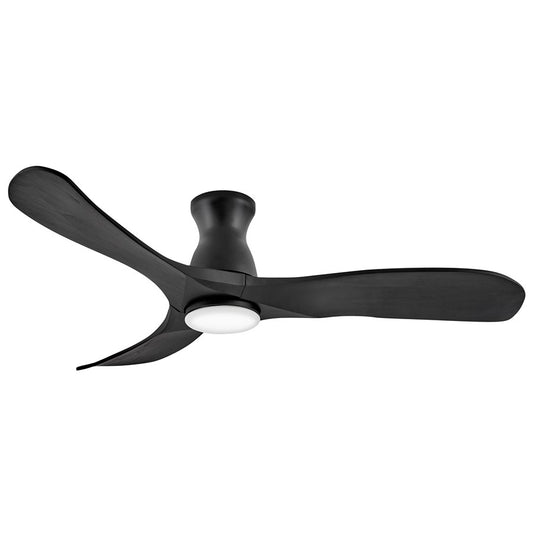 Hinkley Fan Swell Flush Illuminated 56" LED Smart Fan, Bk/Bk