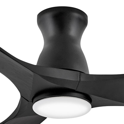 Hinkley Fan Swell Flush Illuminated 56" LED Smart Fan, Bk/Bk