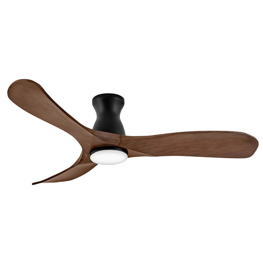 Hinkley Fan Swell Flush Illuminated 56" LED Smart Fan, Bk/Walnut
