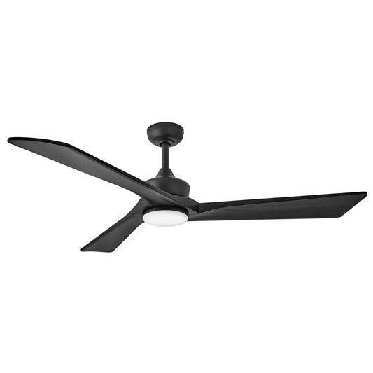 Hinkley Fan Sculpt 60" LED Smart Fan, Matte Black/Black
