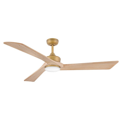 Hinkley Fan Sculpt 60" LED Smart Fan, Heritage Brass/Natural