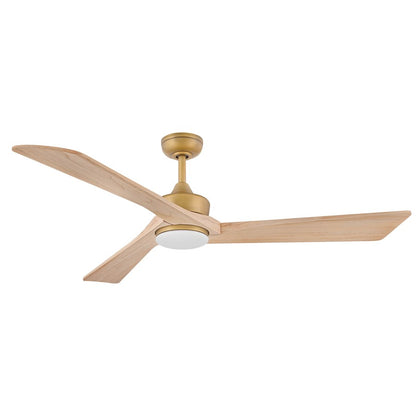 Hinkley Fan Sculpt 60" LED Smart Fan, Heritage Brass/Natural