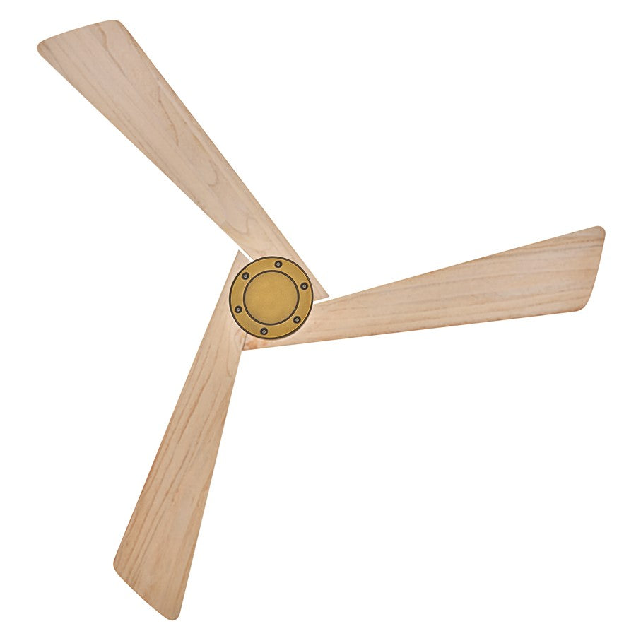Hinkley Fan Sculpt 60" LED Smart Fan, Heritage Brass/Natural