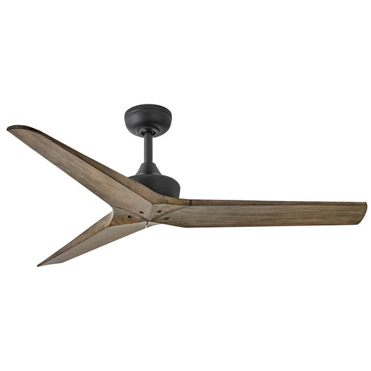 Hinkley Fan Chisel 52" Smart Fan, Matte Black/Driftwood