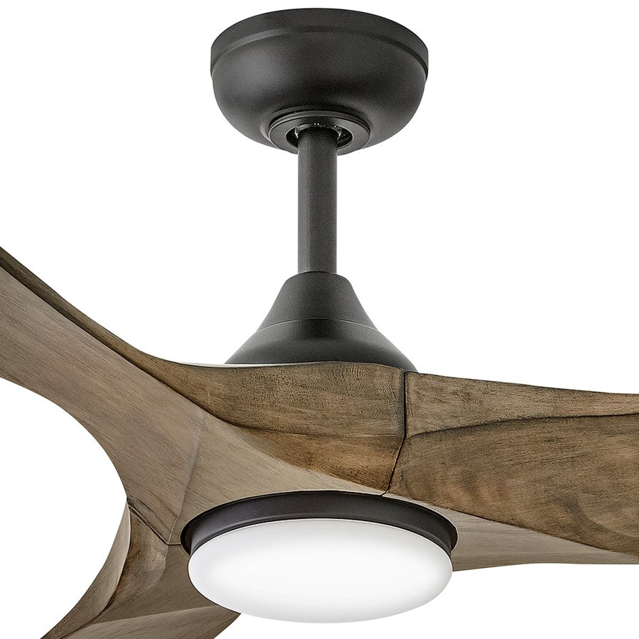 Hinkley Fan Swell Illuminated 56" LED Smart Fan, Black/Driftwood