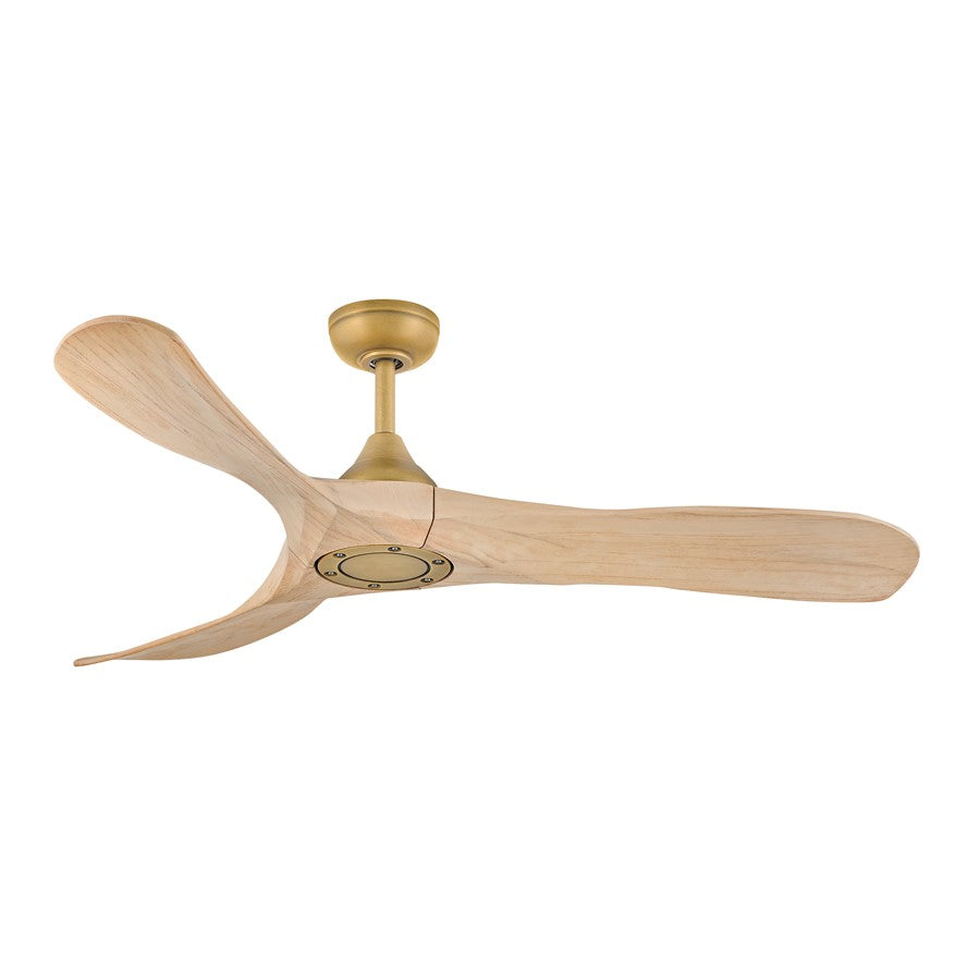 Hinkley Fan Swell Illuminated 56" LED Smart Fan, Brass/Natural