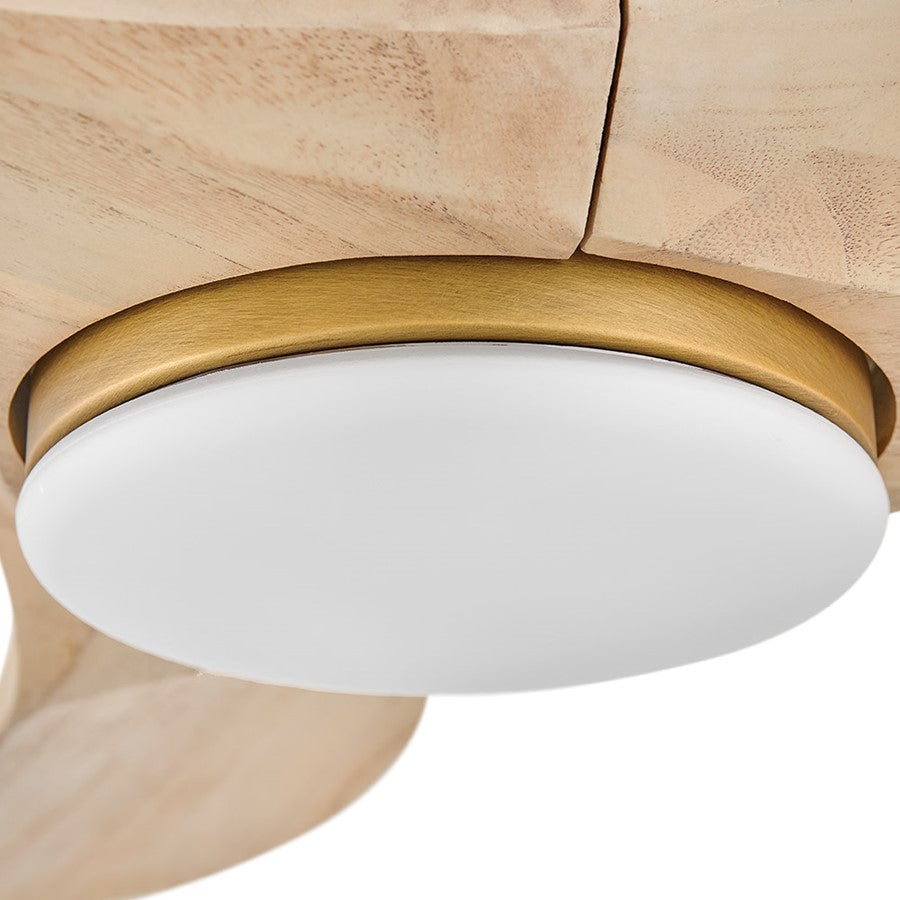 Hinkley Fan Swell Illuminated 56" LED Smart Fan, Brass/Natural