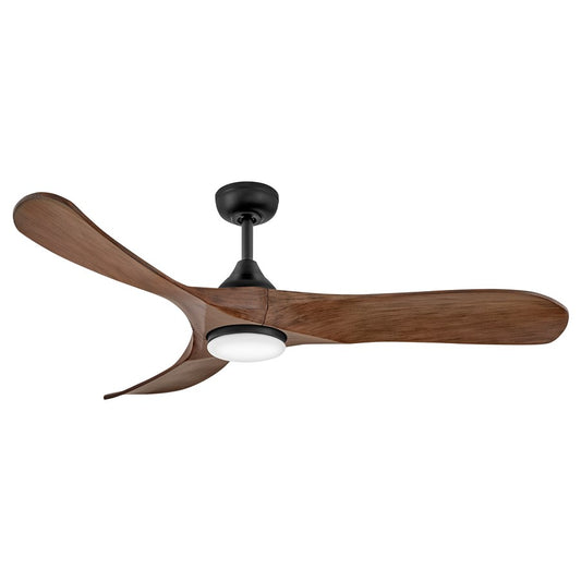 Hinkley Fan Swell Illuminated 56" LED Smart Fan, Black/Walnut