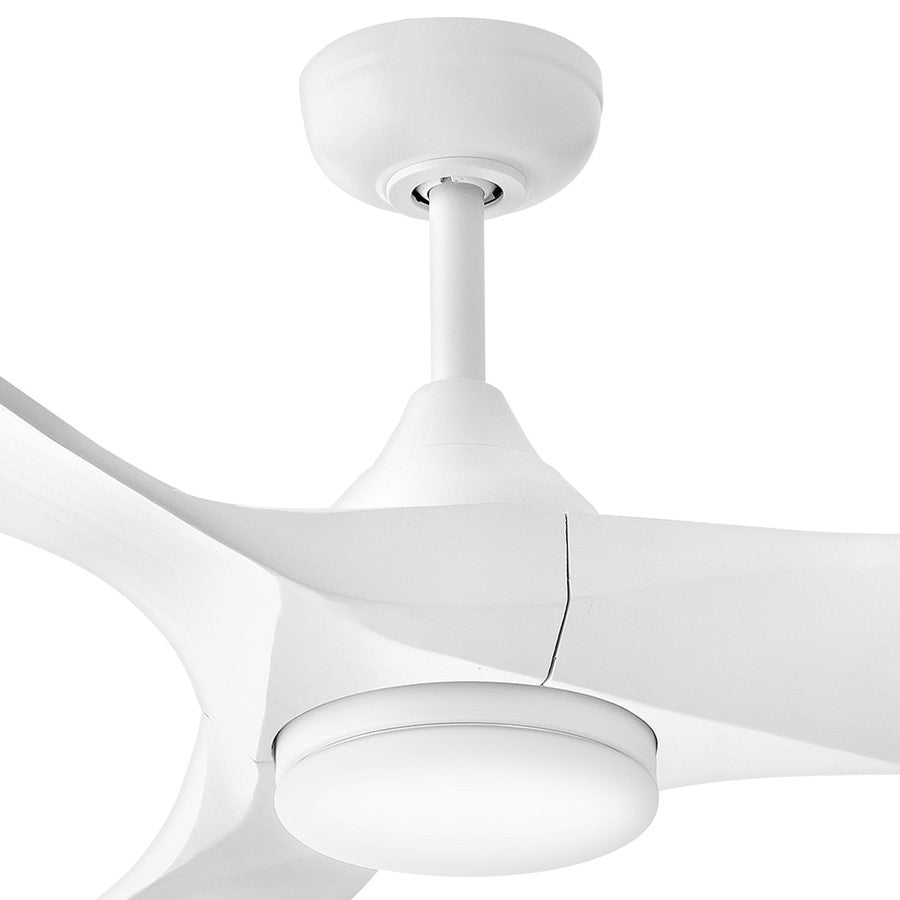 Hinkley Fan Swell Illuminated 56" LED Smart Fan, White/White