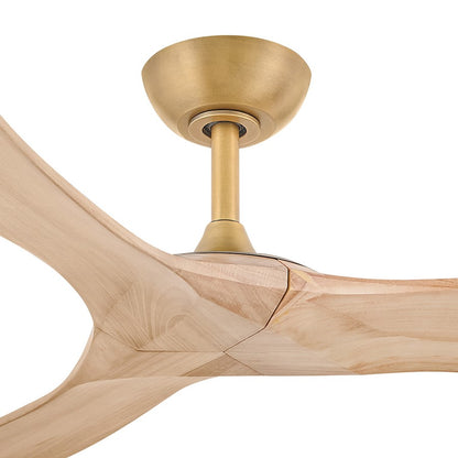 Hinkley Fan Swell 60" Smart Fan, Heritage Brass/Natural