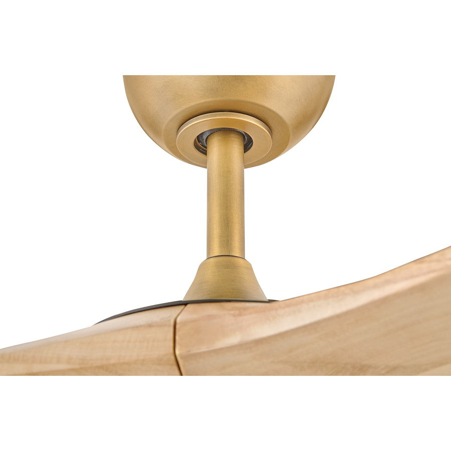 Hinkley Fan Swell 60" Smart Fan, Heritage Brass/Natural