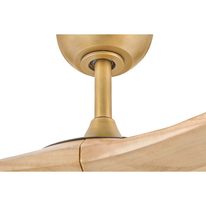 Hinkley Fan Swell 60" Smart Fan, Heritage Brass/Natural