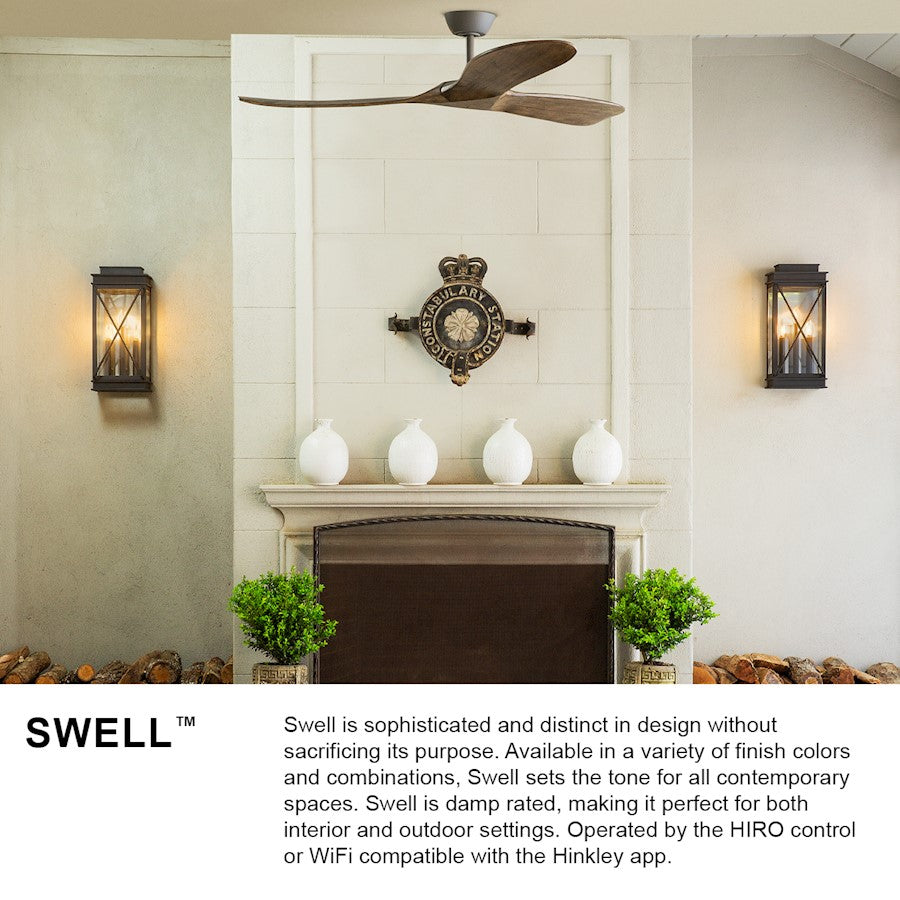 Hinkley Fan Swell 60" Smart Fan, Matte White/Natural