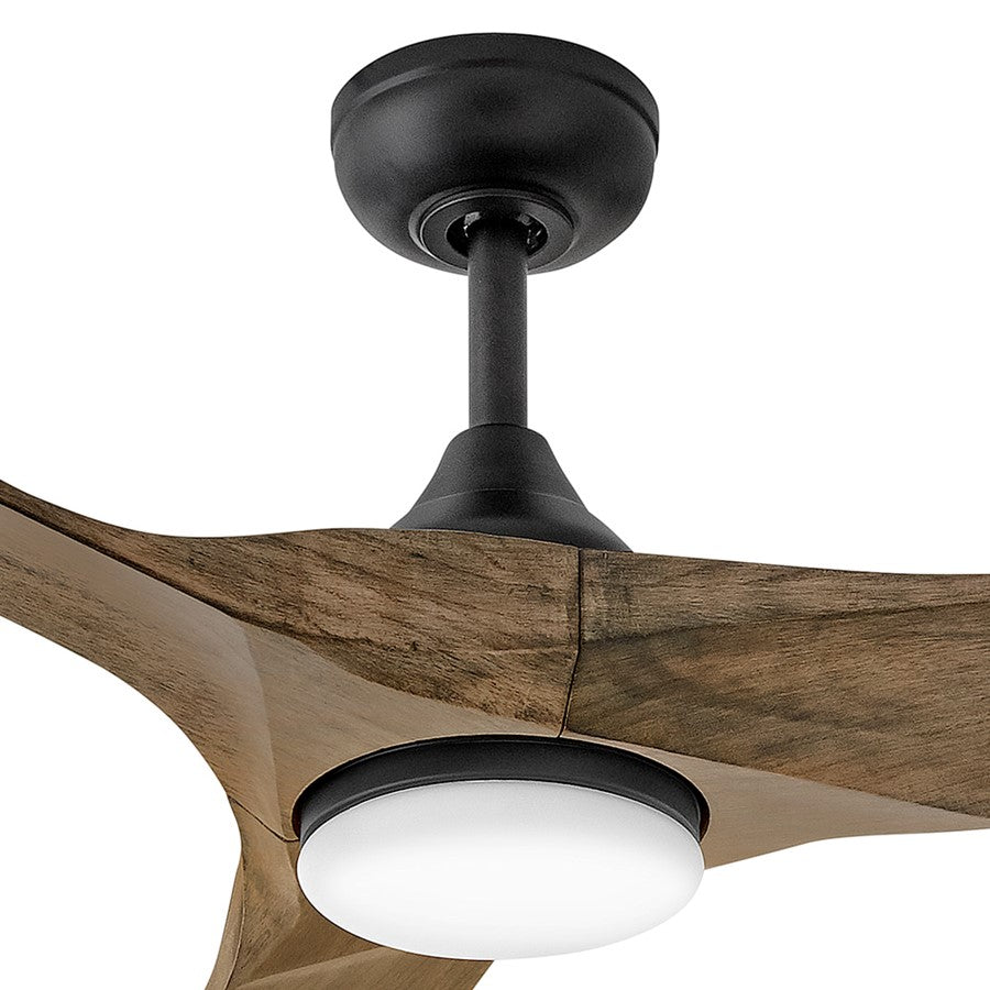Hinkley Fan Swell Illuminated 72" LED Smart Fan, Black/Driftwood