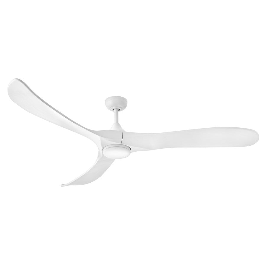 Hinkley Fan Swell Illuminated 72" LED Smart Fan, White/White
