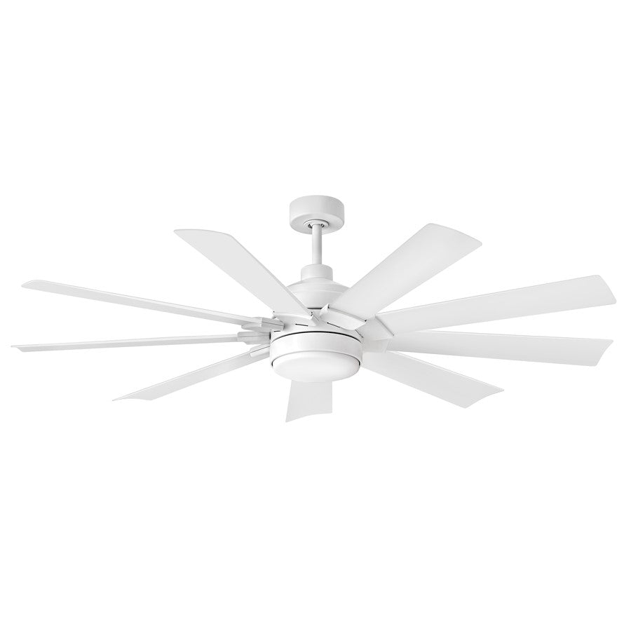 Hinkley Fan Turbine 60" LED Smart Fan, Chalk White/Chalk White - 904260FWW-LWD