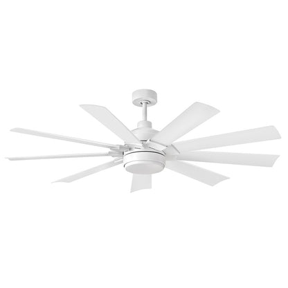 Hinkley Fan Turbine 60" LED Smart Fan, Chalk White/Chalk White