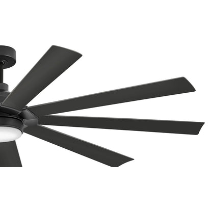 Hinkley Fan Turbine 80" LED Smart Fan, Matte Black/Matte Black
