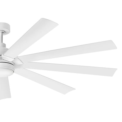 Hinkley Fan Turbine 80" LED Smart Fan, Chalk White/Chalk White