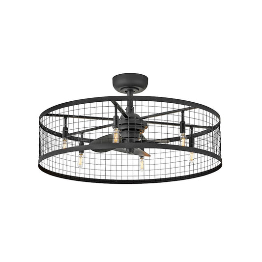 Hinkley Fan Finnigan 30" LED Fandelier, Matte Black/Black - 904730FMB-LIA