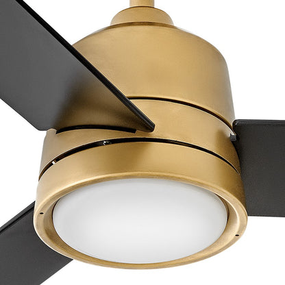 Hinkley Fan Chet 48" LED Fan, Heritage Brass/Black