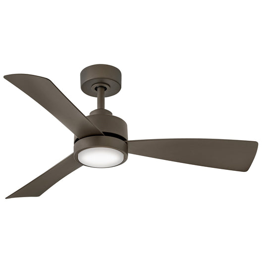 Hinkley Iver 44in LED Smart Ceiling Fan | Scandinavian Modern Metallic Matte Bronze Composite | Covered Patio & Indoor Living | 44 x | Model 905744FMM-LWD