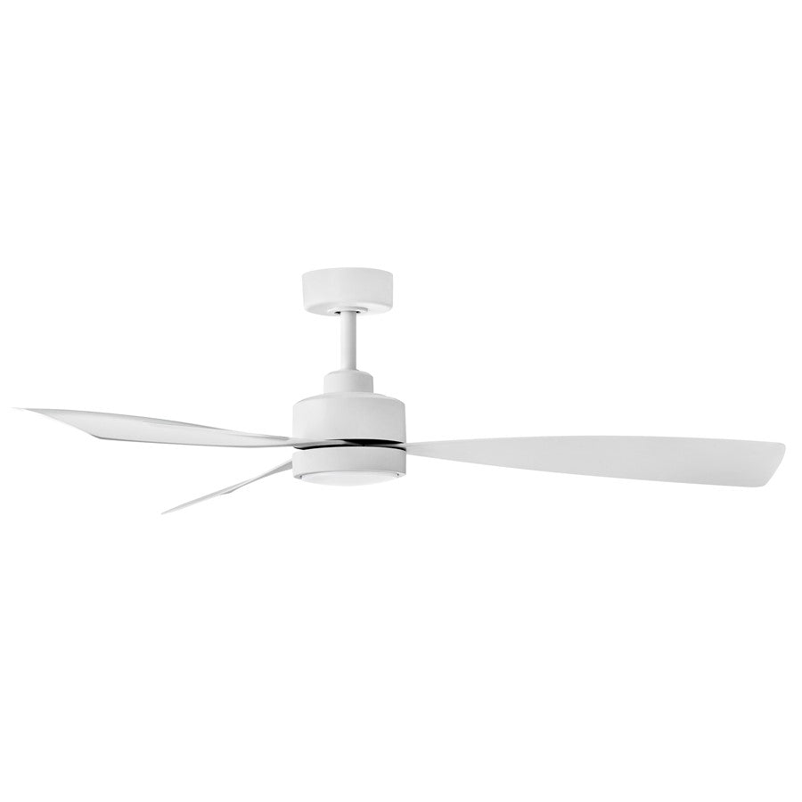 Hinkley Fan Iver 56" LED Dual Mount Smart Fan, White/White