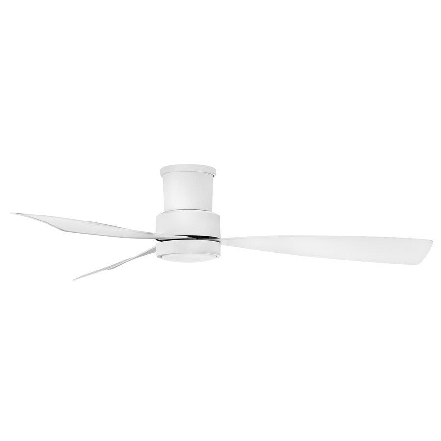 Hinkley Fan Iver 56" LED Dual Mount Smart Fan, White/White