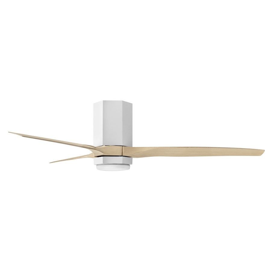 Hinkley Fan Facet 52" LED Dual Mount Smart Fan, White/Natural