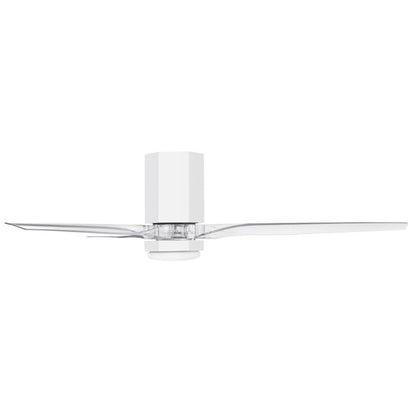 Hinkley Fan Facet 52" LED Smart Fan, Matte White/Clear Acrylic