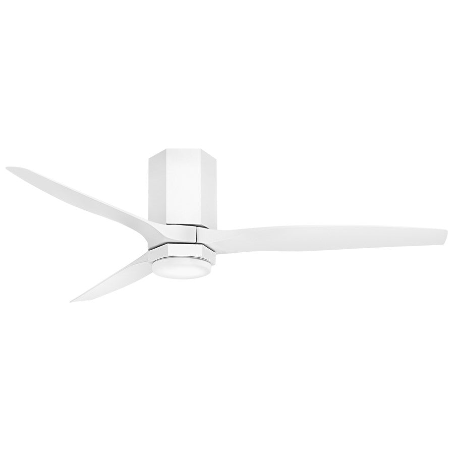Hinkley Fan Facet 52" LED Smart Fan, Matte White/Matte White - 905852FWW-LDD