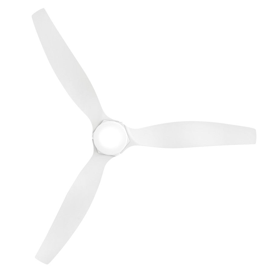 Hinkley Fan Facet 52" LED Smart Fan, Matte White/Matte White
