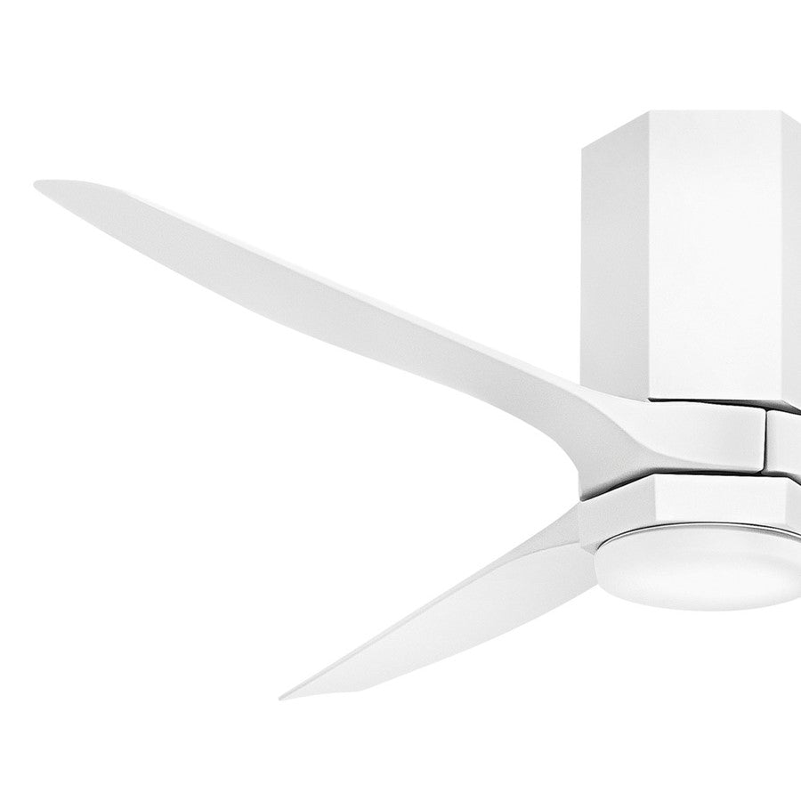Hinkley Fan Facet 52" LED Smart Fan, Matte White/Matte White