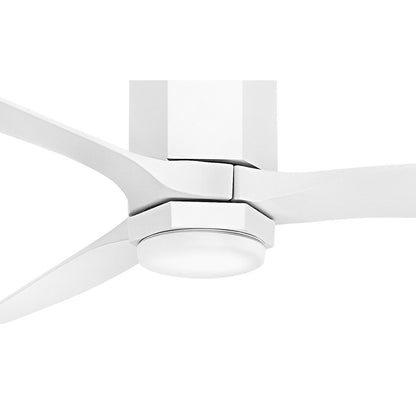 Hinkley Fan Facet 52" LED Smart Fan, Matte White/Matte White
