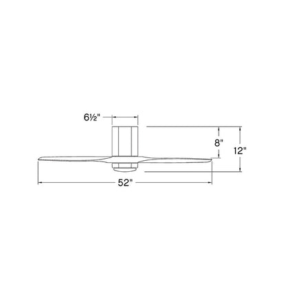 Hinkley Fan Facet 52" LED Smart Fan, Matte White/Matte White