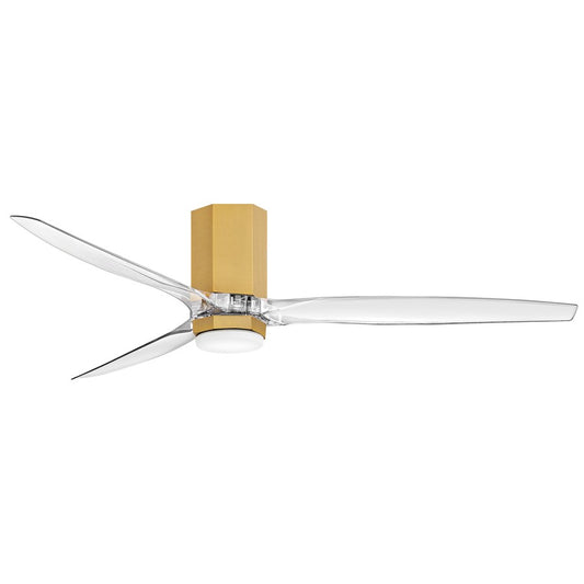 Hinkley Fan Facet 60" LED Smart Fan, Brass/Clear Acrylic - 905860FHB-LDD