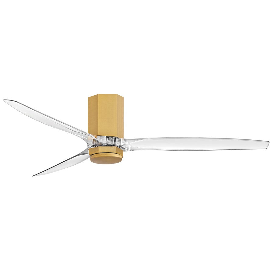 Hinkley Fan Facet 60" LED Smart Fan, Brass/Clear Acrylic