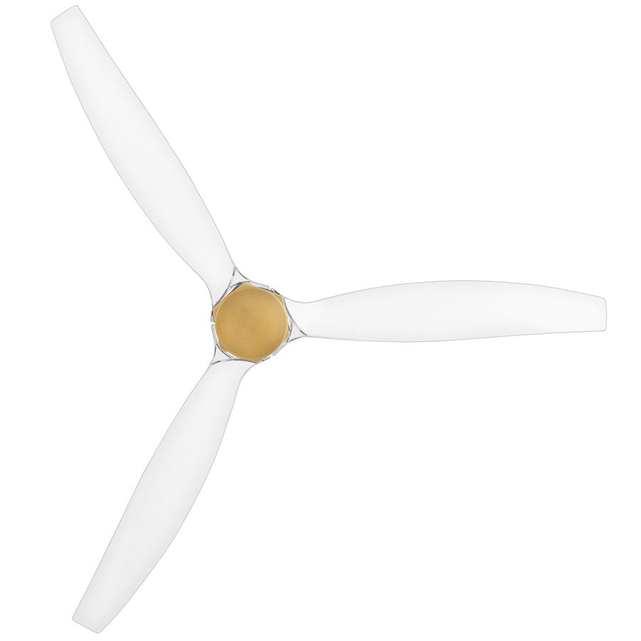 Hinkley Fan Facet 60" LED Smart Fan, Brass/Clear Acrylic