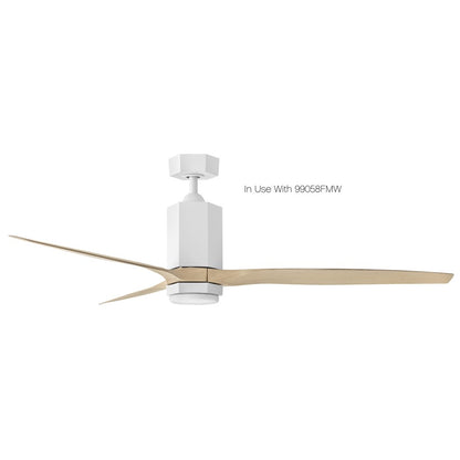 Hinkley Fan Facet 60" LED Smart Fan, Matte White/Natural