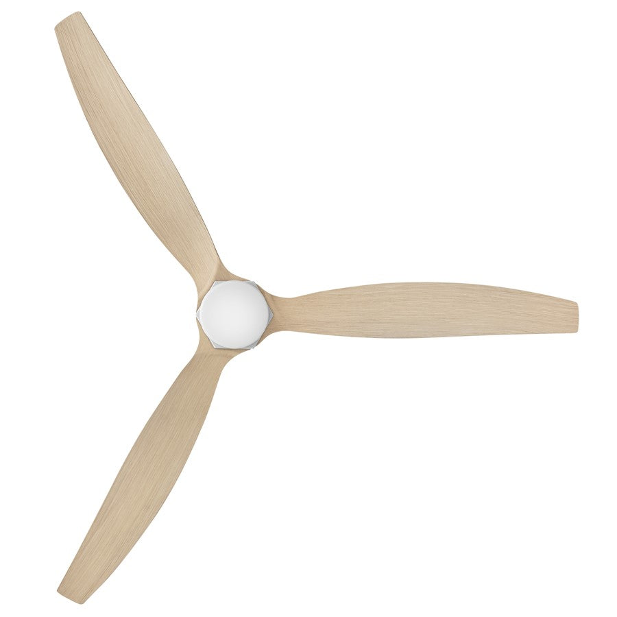Hinkley Fan Facet 60" LED Smart Fan, Matte White/Natural