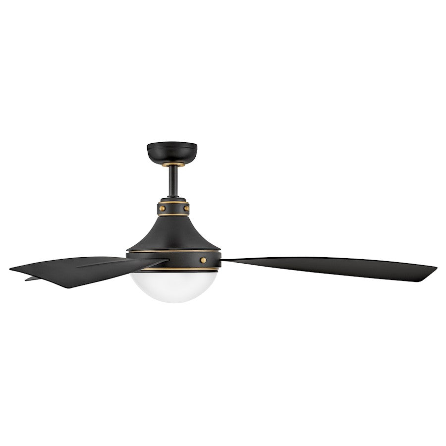Hinkley Fan Oliver 62" LED Smart Fan, Matte Black/Black