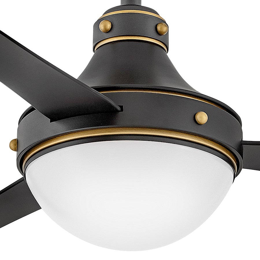 Hinkley Fan Oliver 62" LED Smart Fan, Matte Black/Black