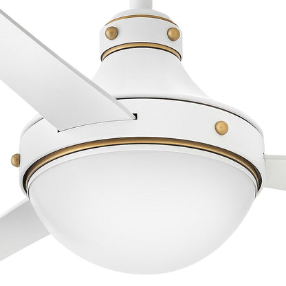 Hinkley Fan Oliver 62" LED Smart Fan, Matte White/White