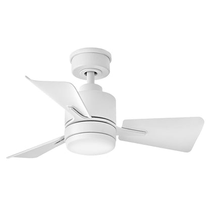 Hinkley Fan Atom 30" LED Fan, Matte White/White